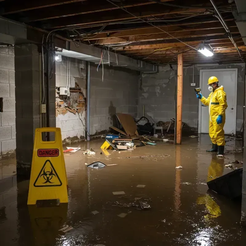 Flooded Basement Electrical Hazard in Edinburg, TX Property